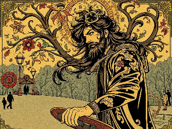 handsome man at skate park