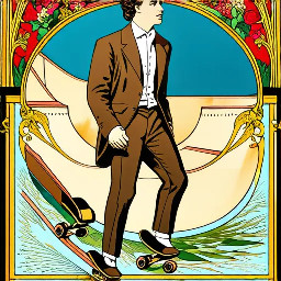 handsome man at skate park