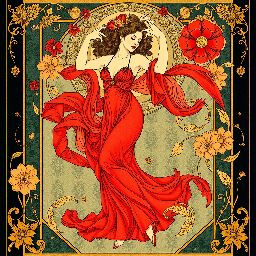 whiplash lines feminine forms and a fusion of natural and stylized elements floral organic curvilinear vintage